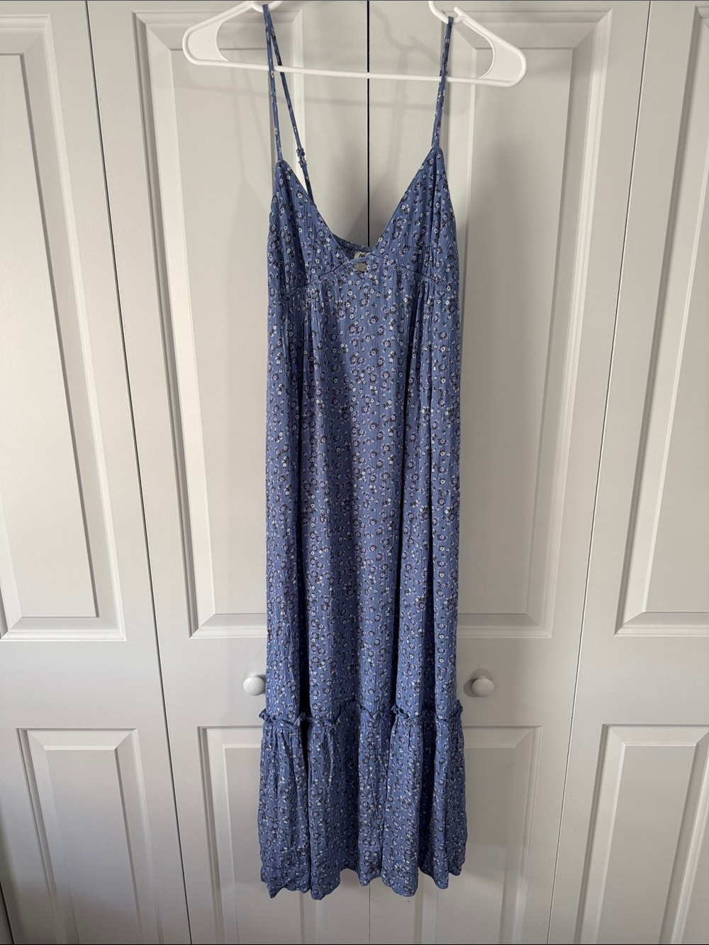No Boundaries Blue Floral Maxi Dress